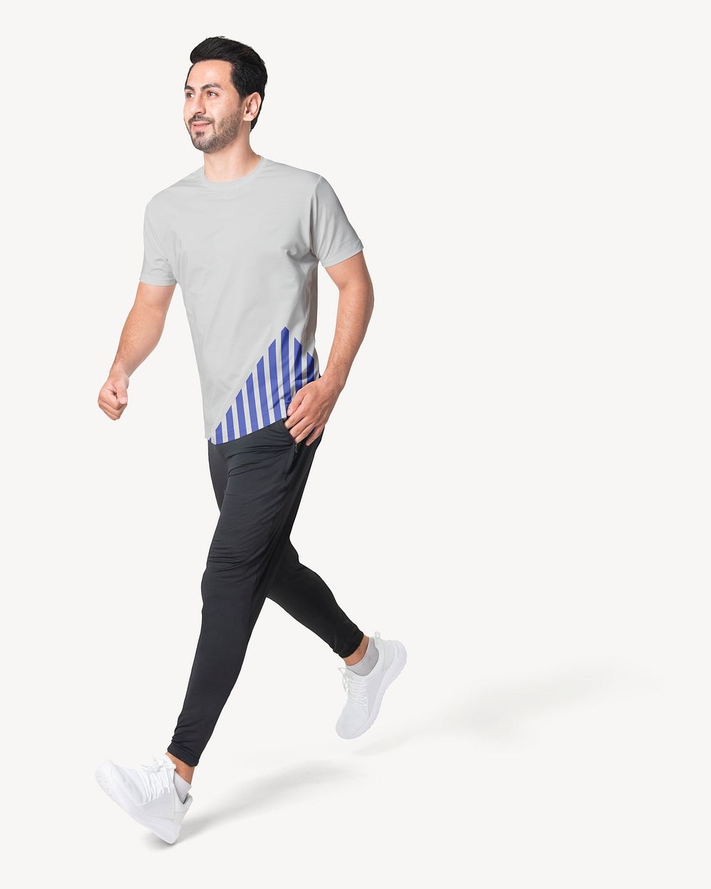 T-shirt mockup, sweatpants, men's sportswear psd