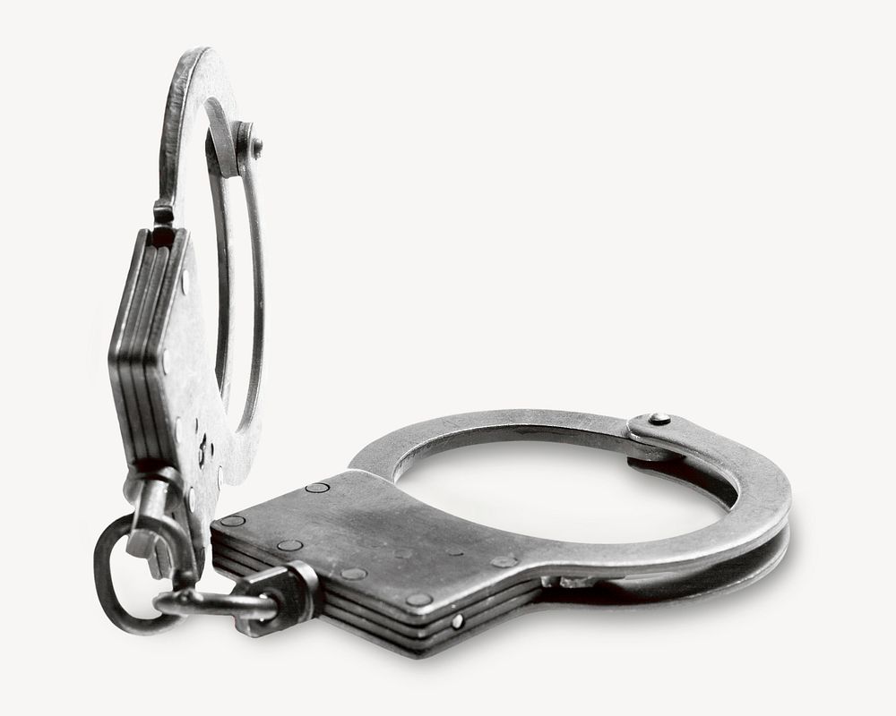 Handcuffs, isolated object image psd