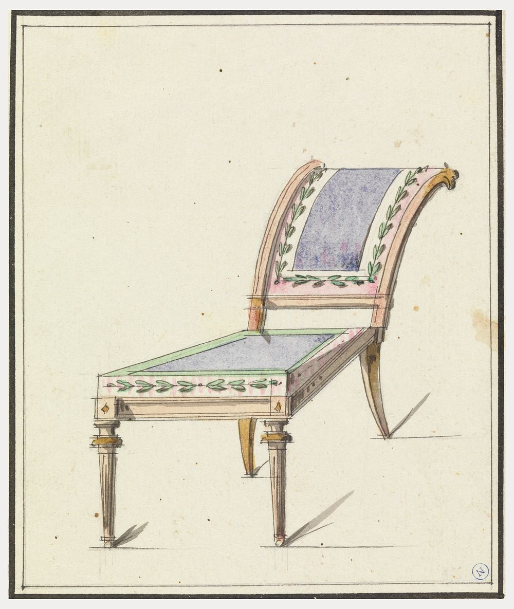 Design for a Chair, workshop of Jean D&eacute;mosth&egrave;ne Dugourc