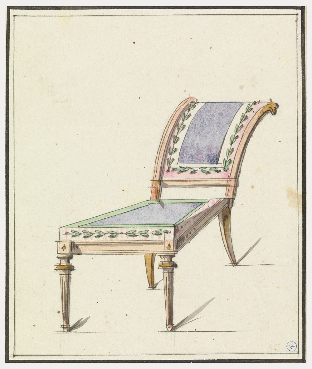 Design for a Chair, workshop of Jean Démosthène Dugourc