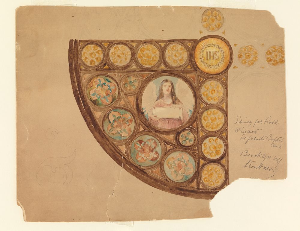 Design for Rose Window, St. John the Baptist, Brooklyn, NY