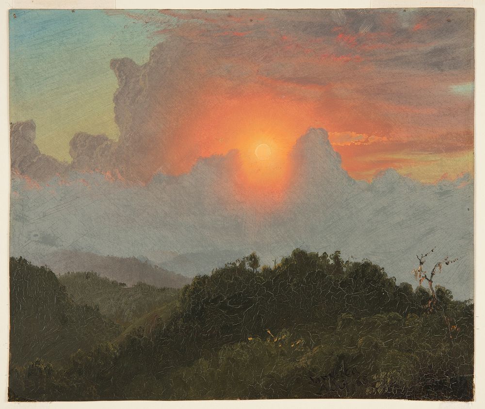 Clouds and Sunset, Jamaica by Frederic Edwin Church, American, 1826–1900