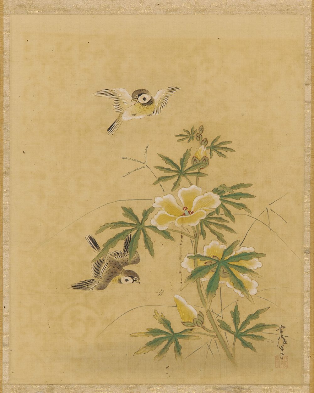 Birds and flowers by Kano Tsunenobu