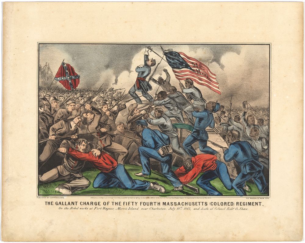 The Gallant Charge of the Fifty-Fourth Massachusetts (Colored) Regiment