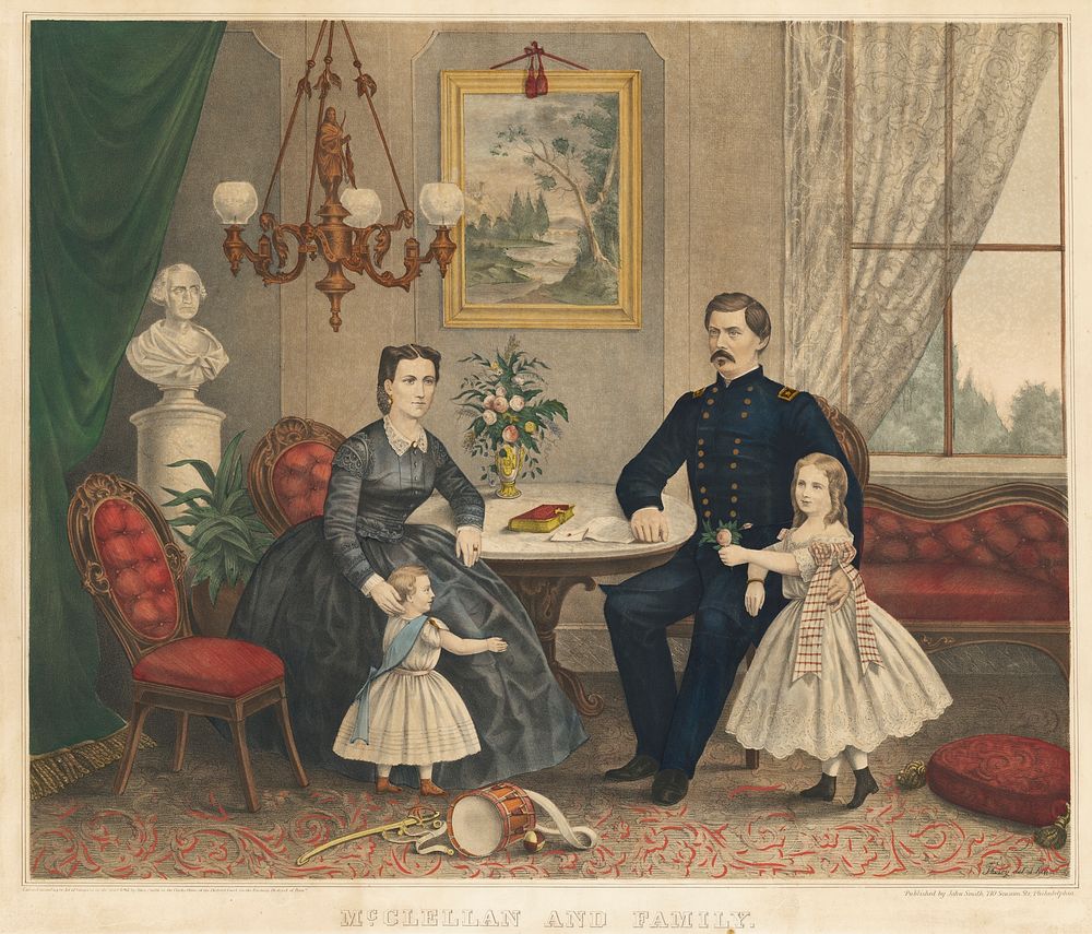 George McClellan and Family by Tholey Lithography Company