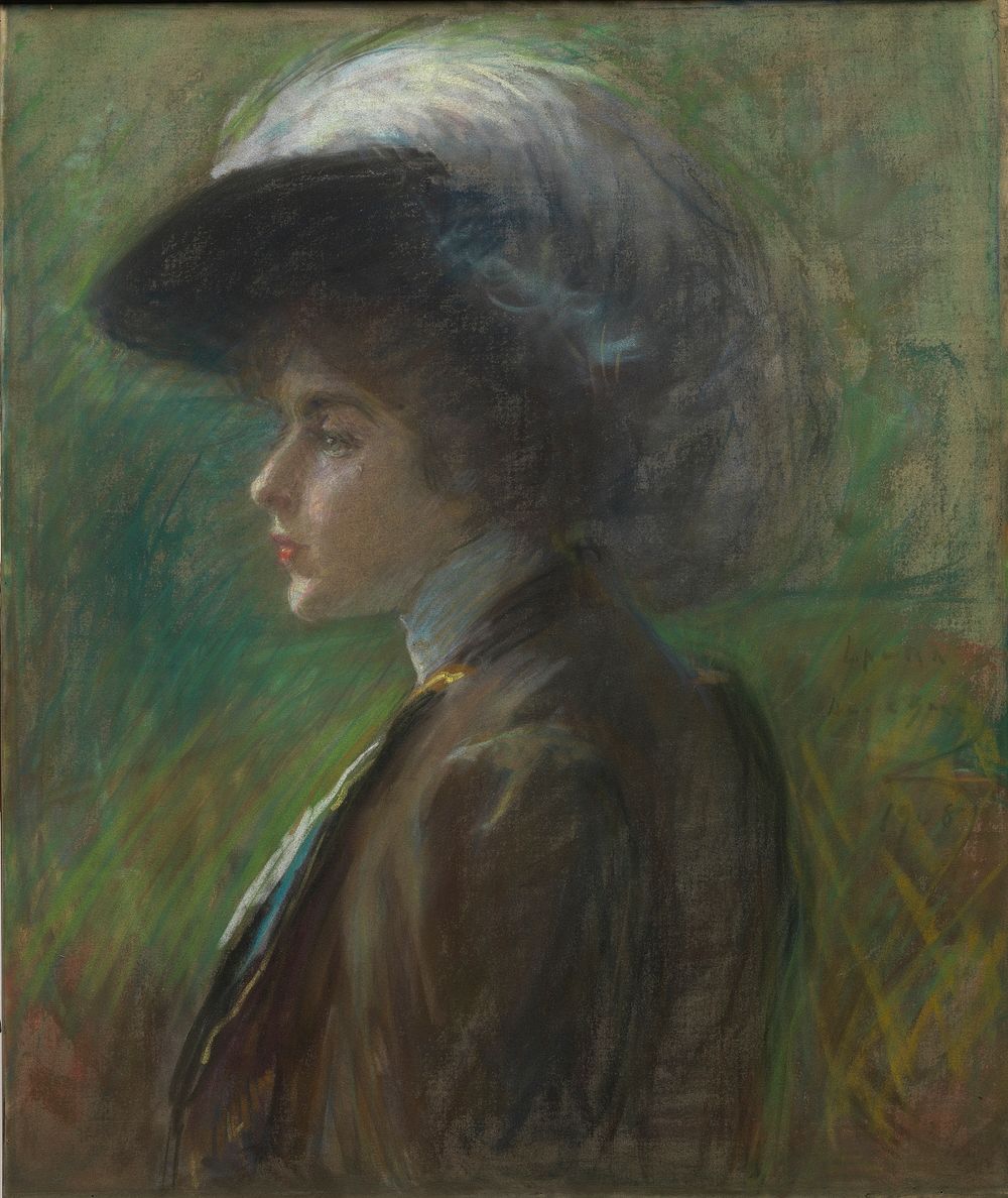 The Feathered Hat by Alice Pike Barney, born Cincinnati, OH 1857-died Los Angeles, CA 1931