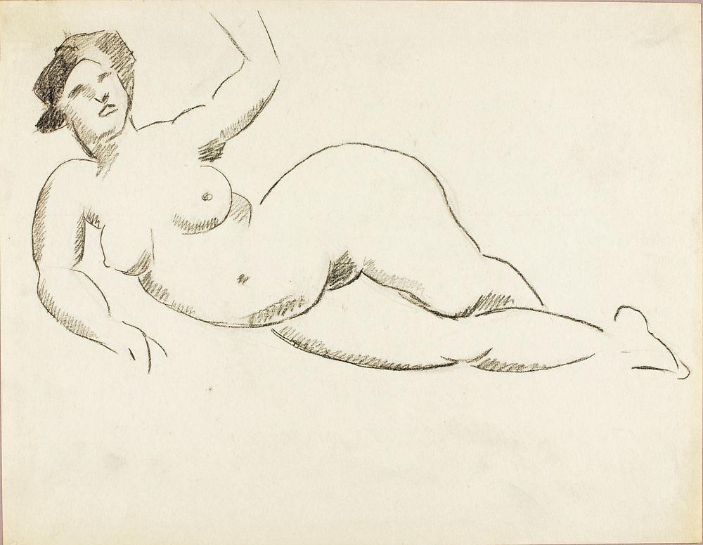 Reclining Female Nude by Carl Newman