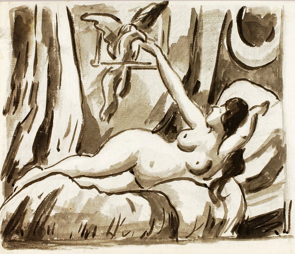 Reclining Female Nude by Carl Newman