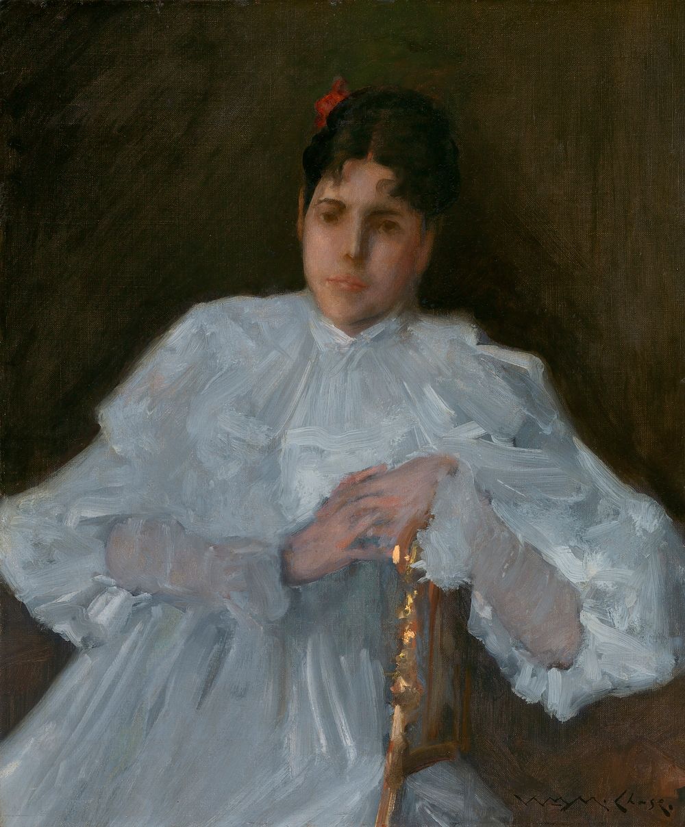 Girl in White by William Merritt Chase