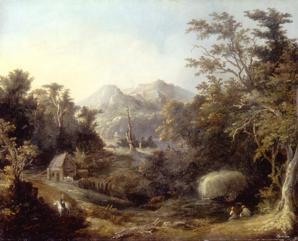 Landscape with Farm and Mountains by Charles Codman