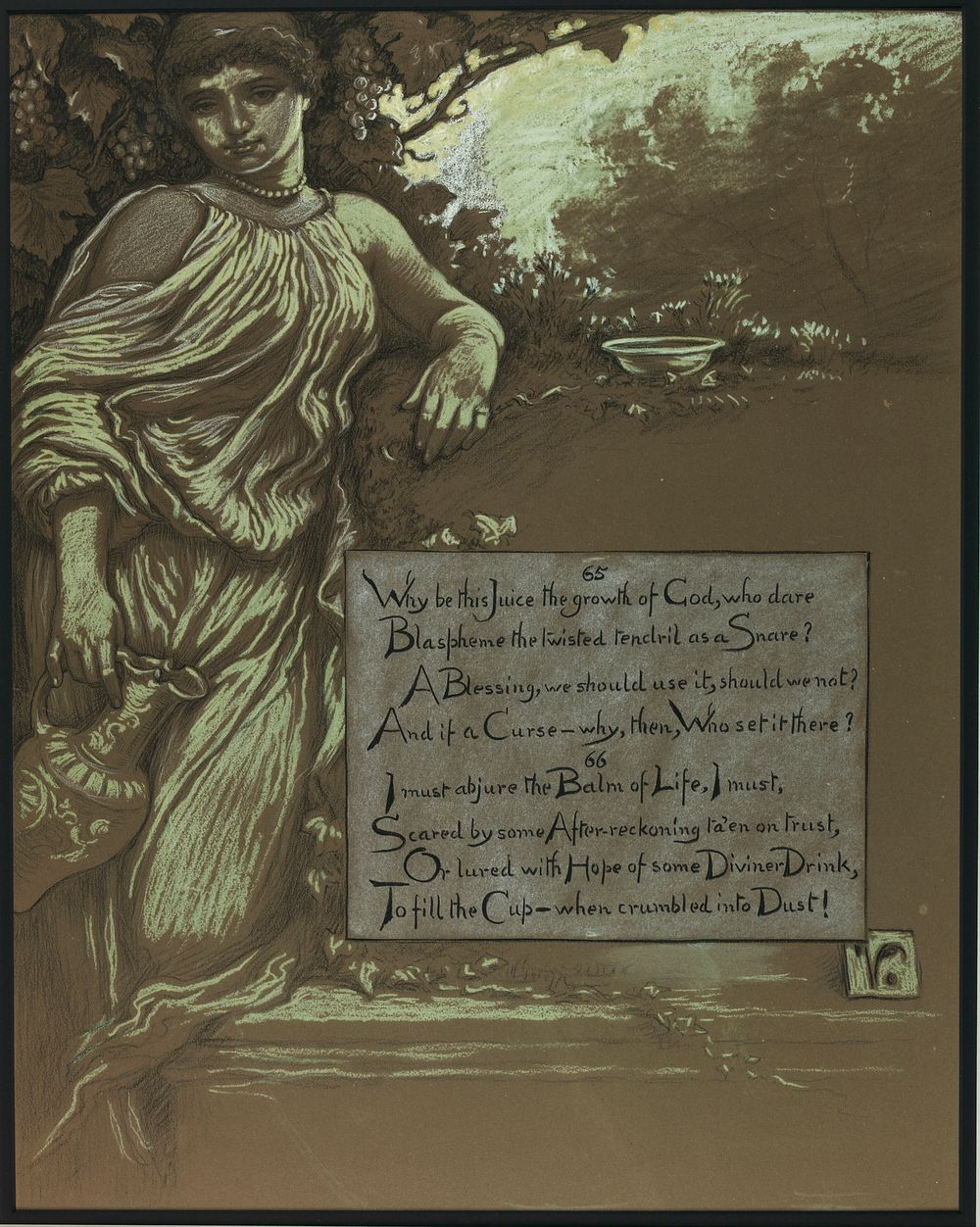 (Illustration for Rubáiyát of Omar Khayyám) The Vine by Elihu Vedder