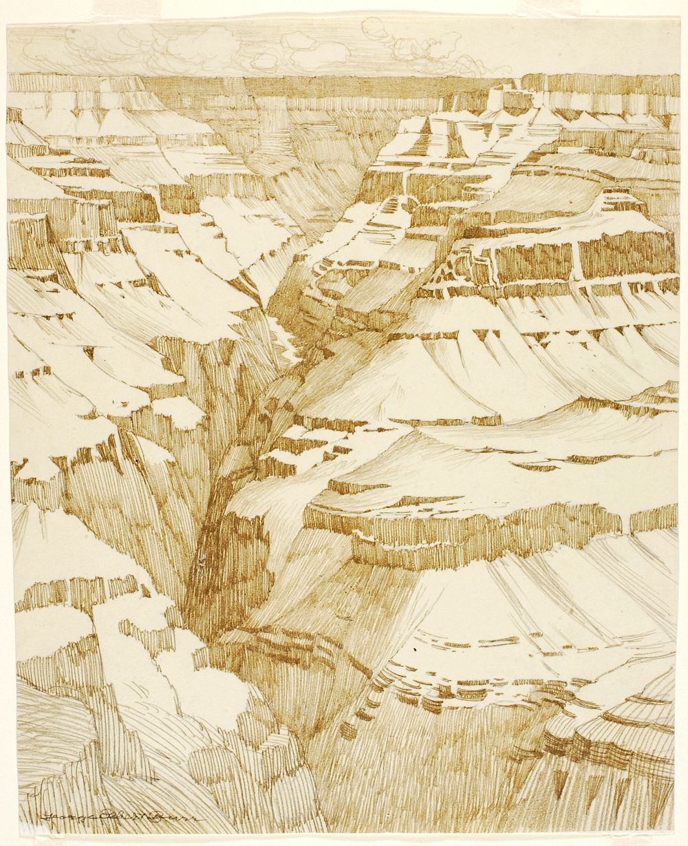Untitled (transfer drawing for Grand Canyon no. 1)