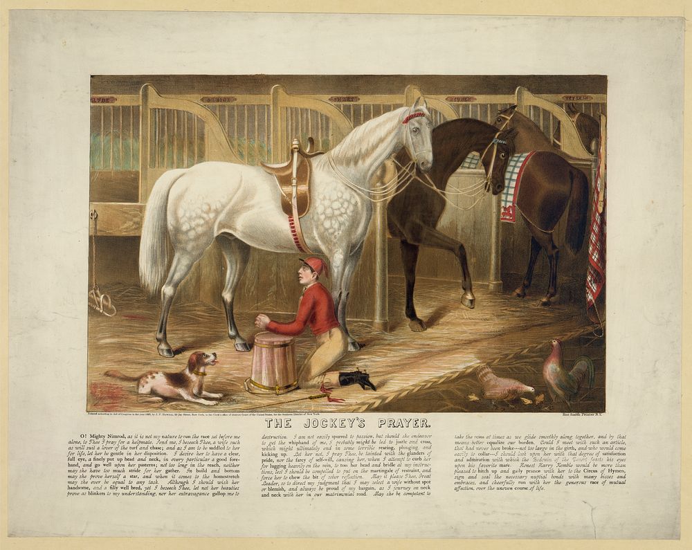 The jockey's prayer (1868). Original from the Library of Congress.