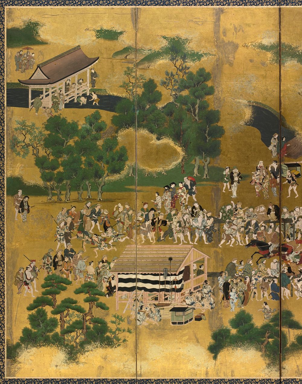 Horse Race at the Kamo Shrine, 1615-50. Original from The Cleveland Museum of Art.