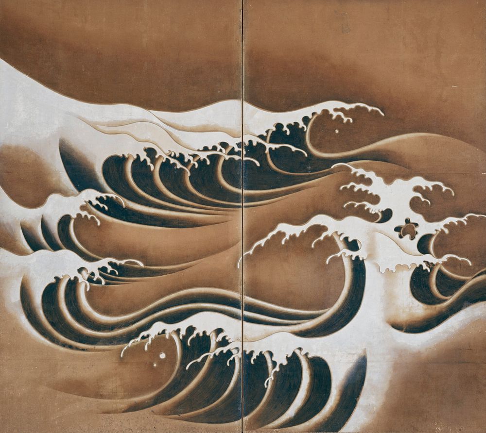 Foaming Waves during 17th–19th century painting in high resolution.  Original from the Minneapolis Institute of Art.