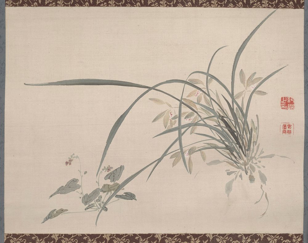 Studies from Nature: Plants, Fish, and Birds (Chinese Orchids) during first half 19th century painting in high resolution by…