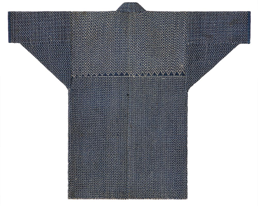 Short dark blue-ground fisherman's festival coat (donza) made on Awaji Island during late 19th&ndash;early 20th century…