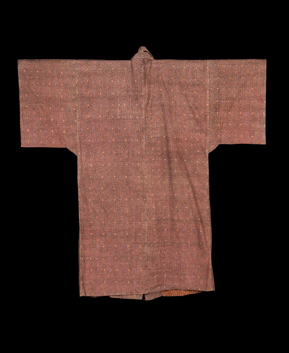 Purple-ground Ryūkyūan robe (ryūso) with dot pattern during 19th century clothing in high resolution.  Original from the…