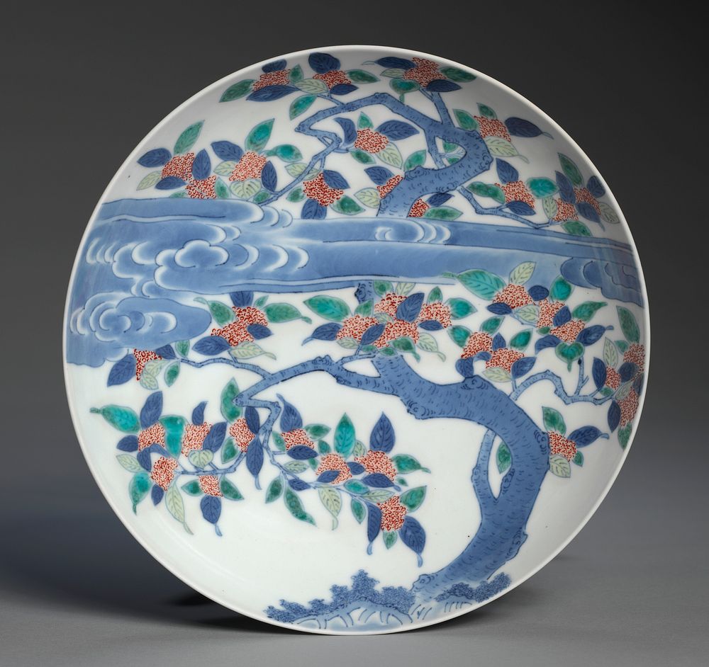 Dish with Sweet Osmanthus and Cloud. Original from The Cleveland Museum of Art.