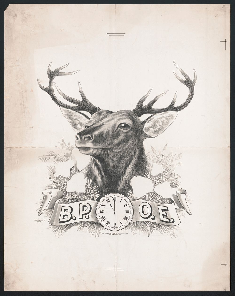 B. P. O. E. [Benevolent and Protective Order of Elks] (1909). Original from the Library of Congress.