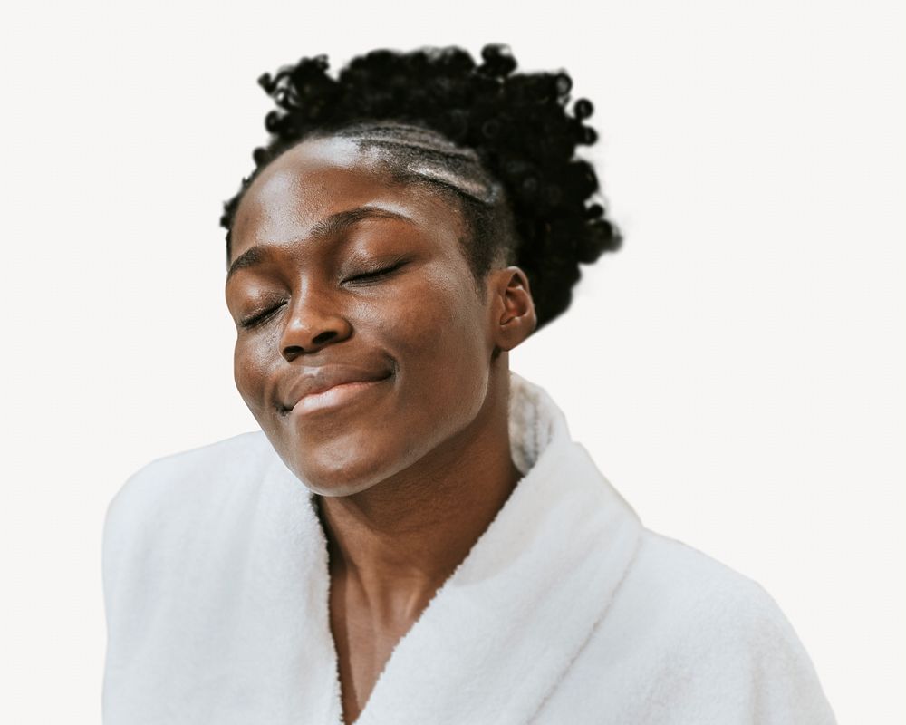 Woman In Bathrobe Isolated Wellness Premium Photo Rawpixel