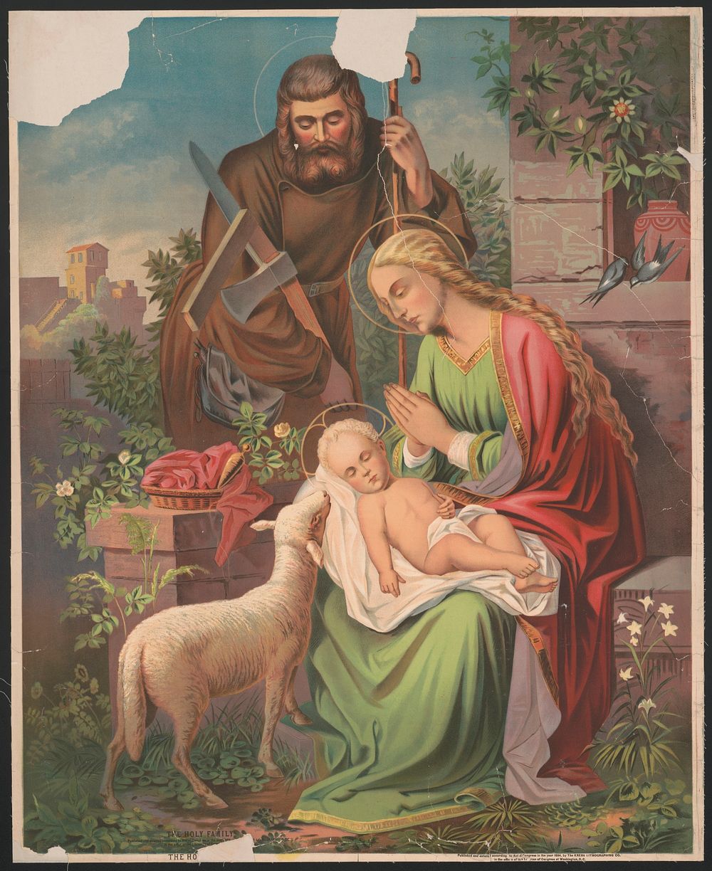 The holy family (1884). Original from the Library of Congress.