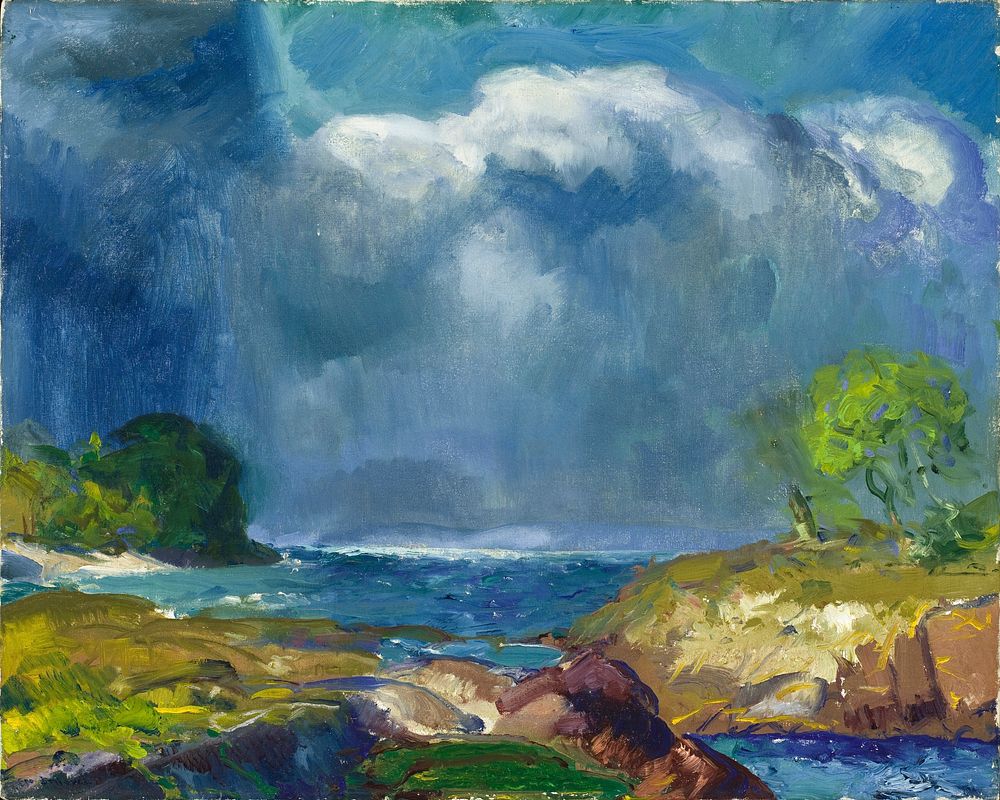 The Coming Storm (1916) painting in high resolution by George Wesley Bellows.  