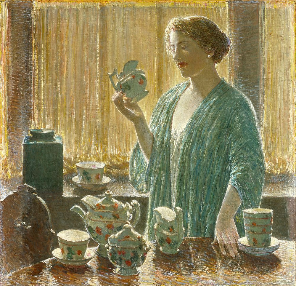 Strawberry Tea Set (1912) by Frederick Childe Hassam. 