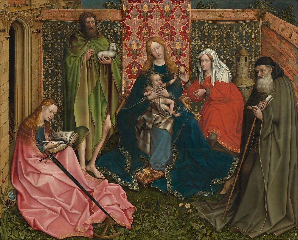 Madonna and Child with Saints in the Enclosed Garden (ca. 1440–1460) by Anonymous Artist & Robert Campin.  