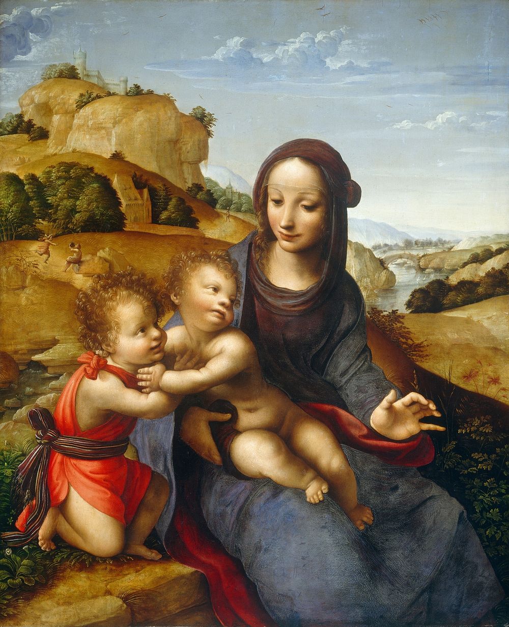 Madonna and Child with the Infant Saint John (ca. 1505) by Fernando Y&aacute;&ntilde;ez de la Almedina.  