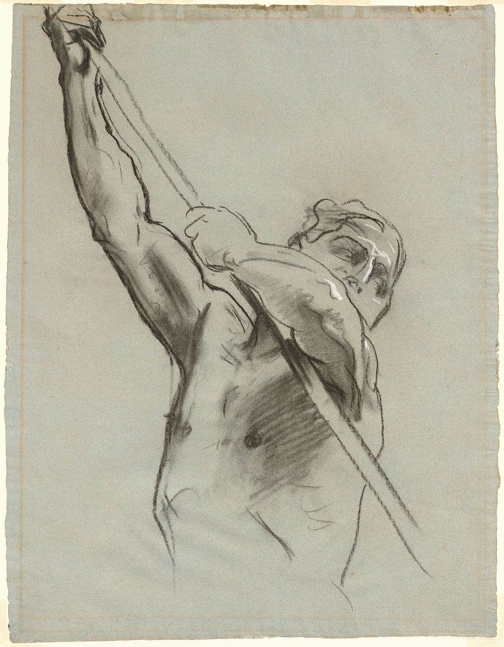 Male Torso with Pole (ca. 1890&ndash;1900) by John Singer Sargent.  