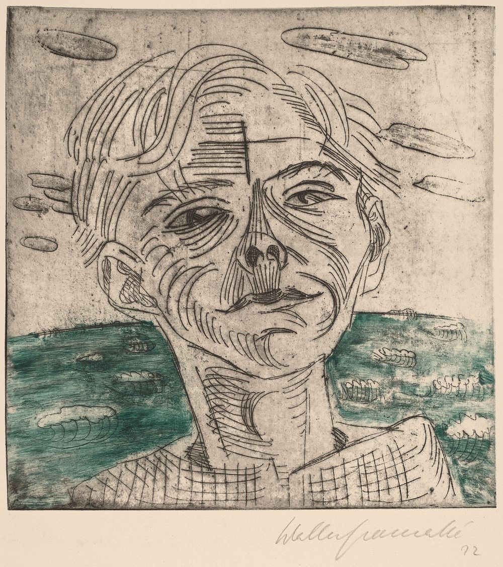 Man at the Sea, Self&ndash;portrait (1923) by Walter Gramatt&eacute;.  