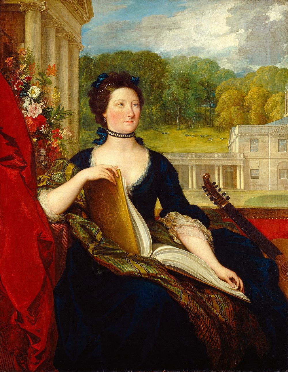 Maria Hamilton Beckford (Mrs. William Beckford), (1799) by Benjamin West.  