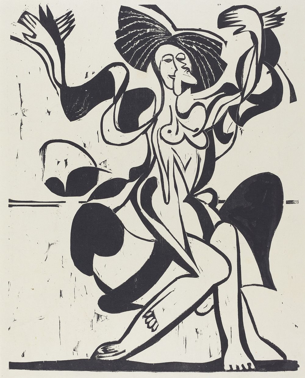 Mary Wigman's Dance (1933) print in high resolution by Ernst Ludwig Kirchner.  