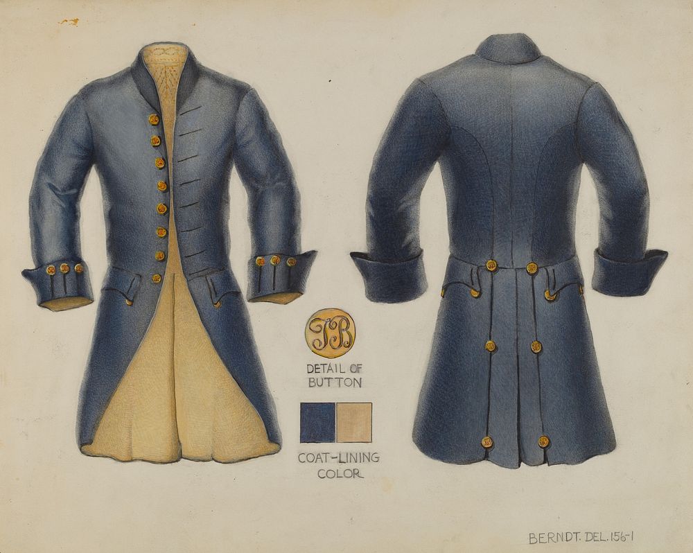 Men's Coat (c. 1936) by B. Berndt.  