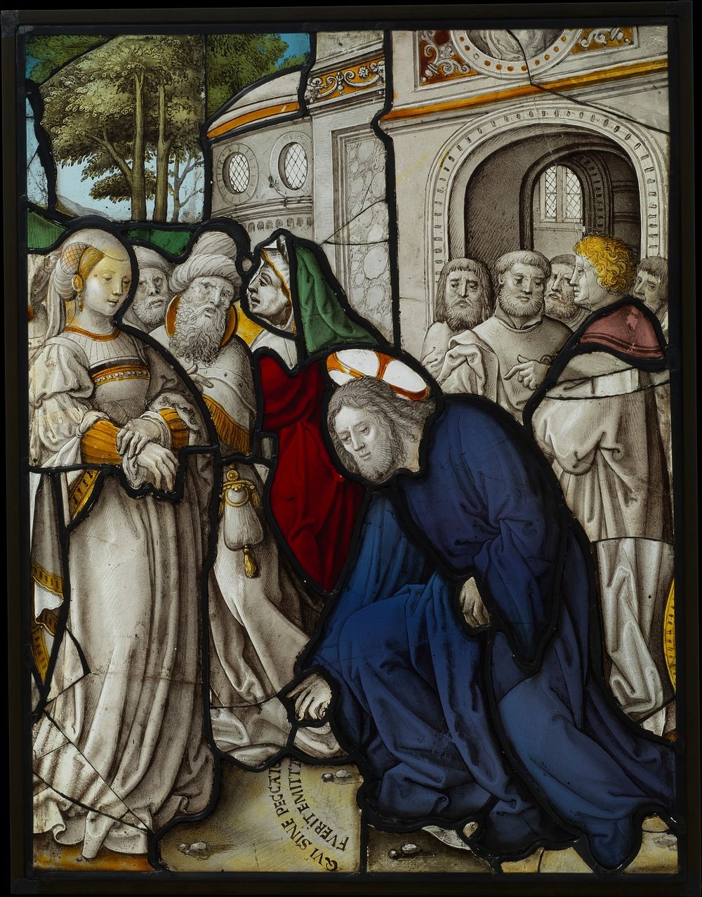 Christ and the Woman Taken in Adultery (one of a set of 12 scenes from The Life of Christ) by Jan Rombouts