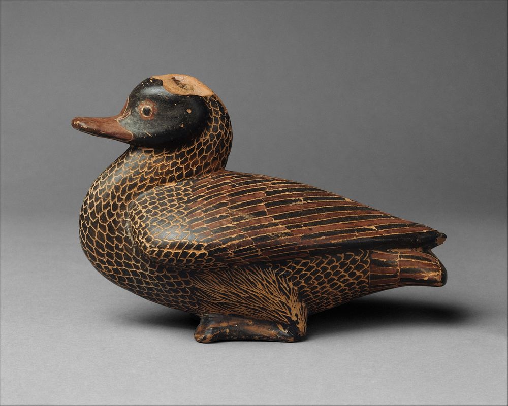 Terracotta vase in the form of a duck