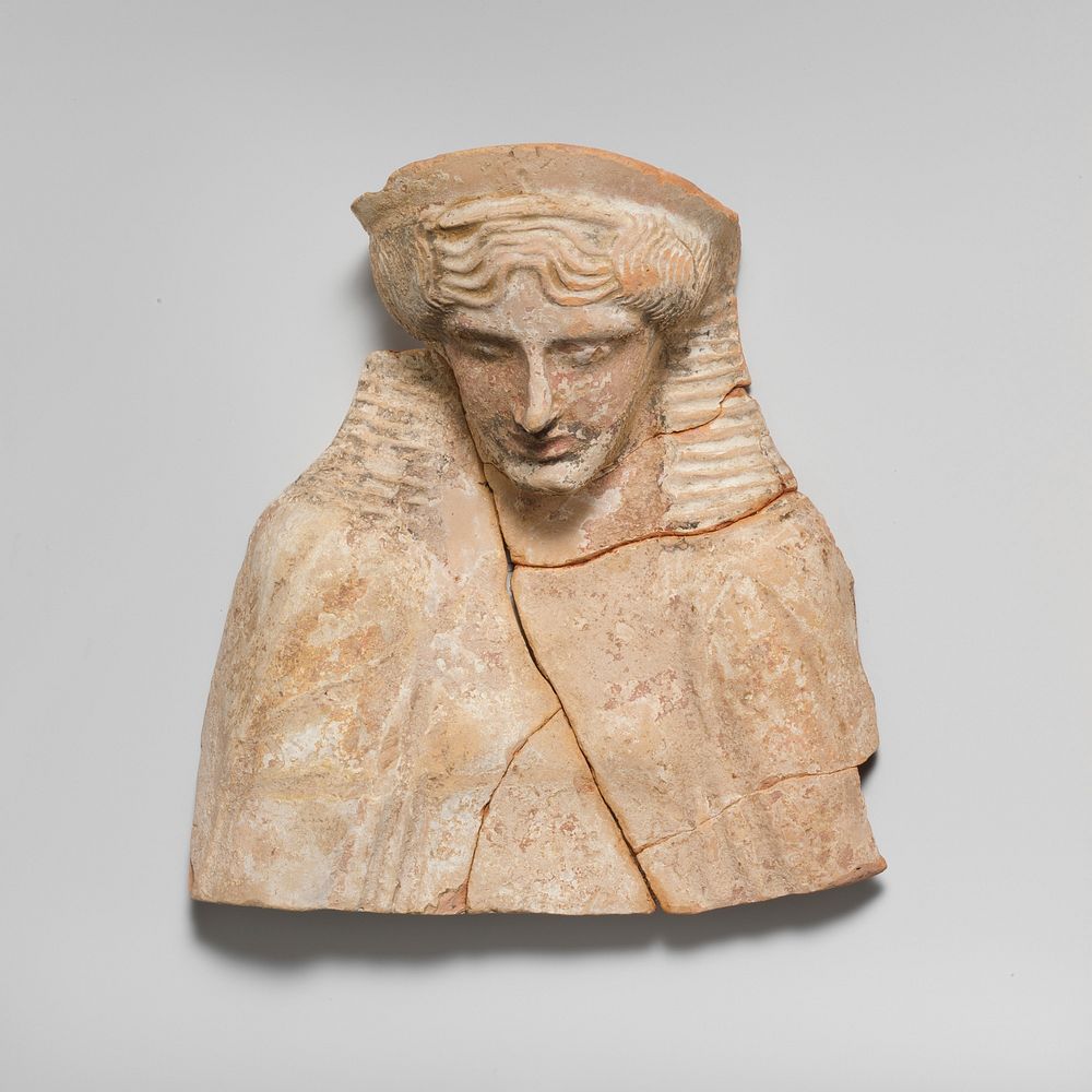 Terracotta bust of a man, Greek
