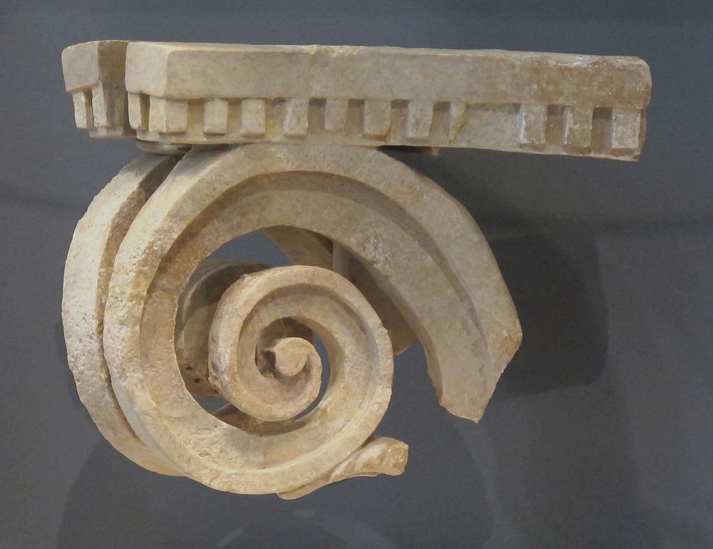 Capital fragment from a funerary shrine (naiskos)