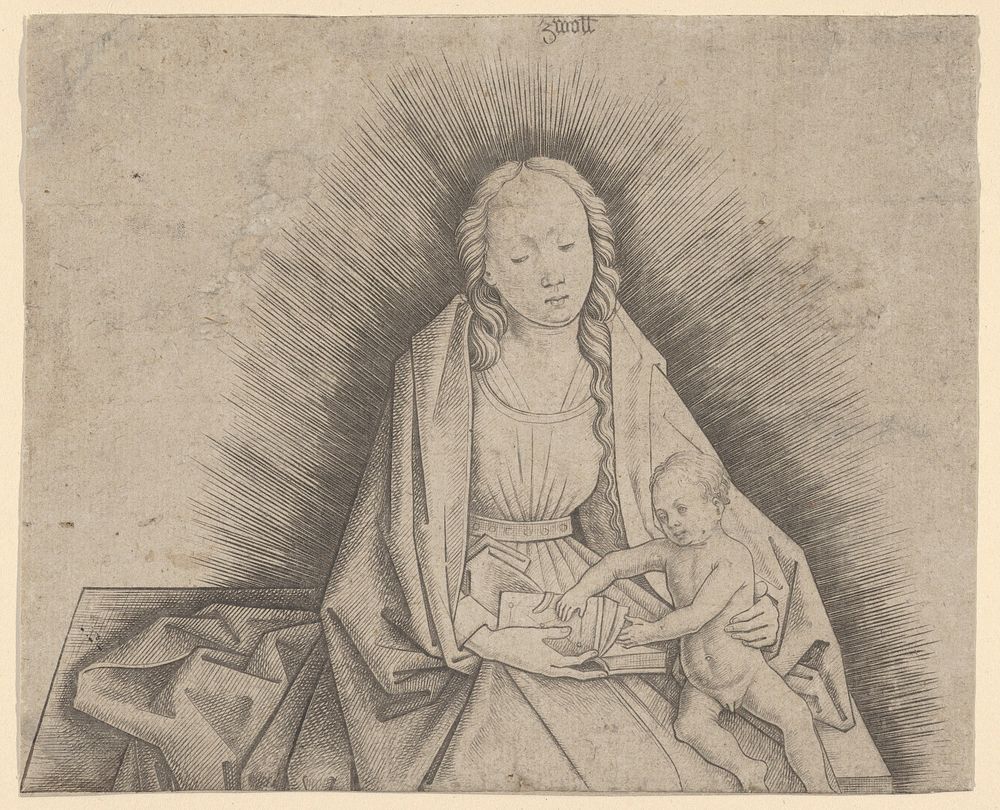 Virgin and Child (upper portion) by Master IAM of Zwolle