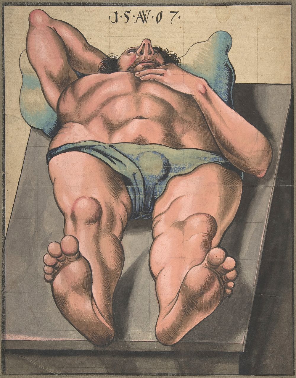 Male Nude Lying on a Table