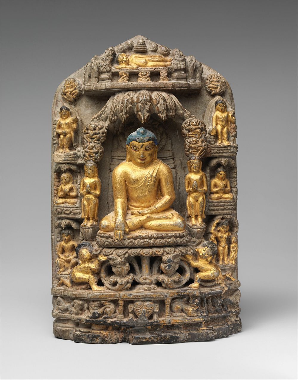 Stele with Scenes from the Life of the Buddha