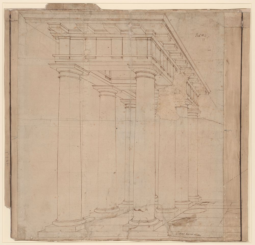 Study for a Colonnade in Perspective