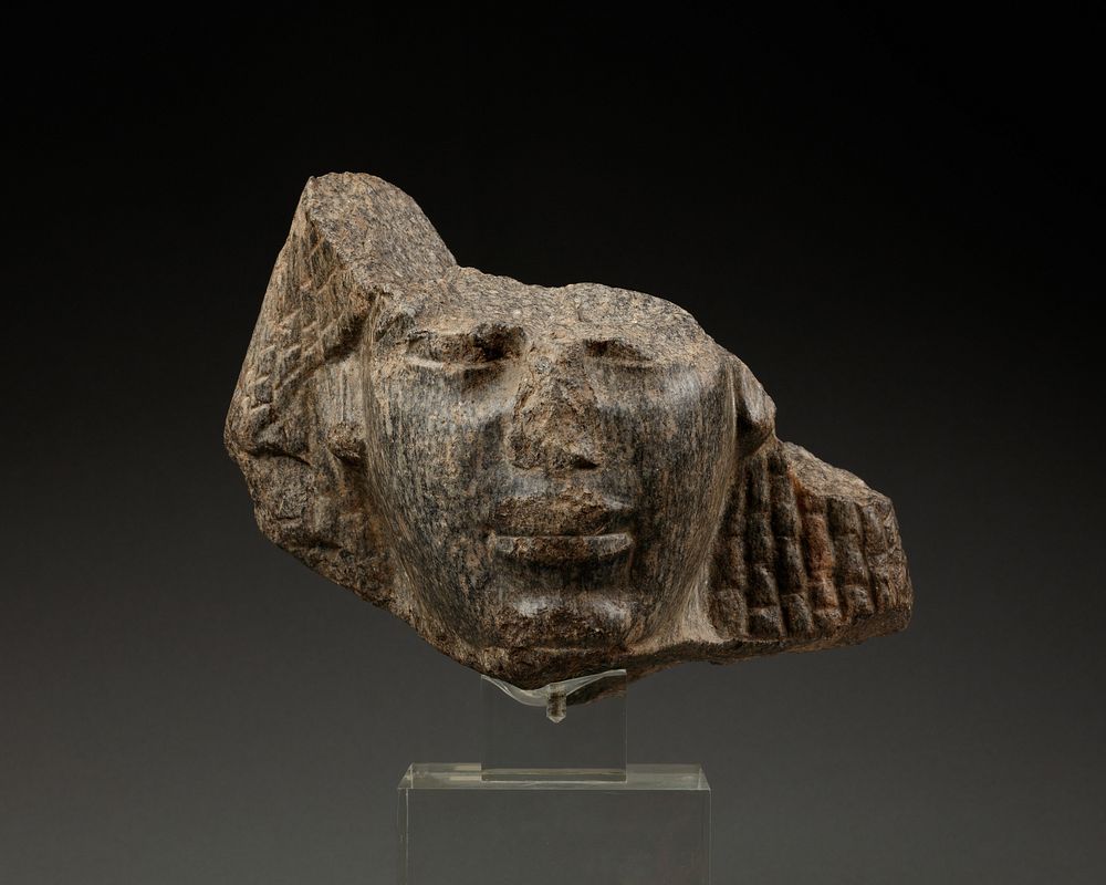 Fragmentary Head of a Man, Belonging to a Block Statue