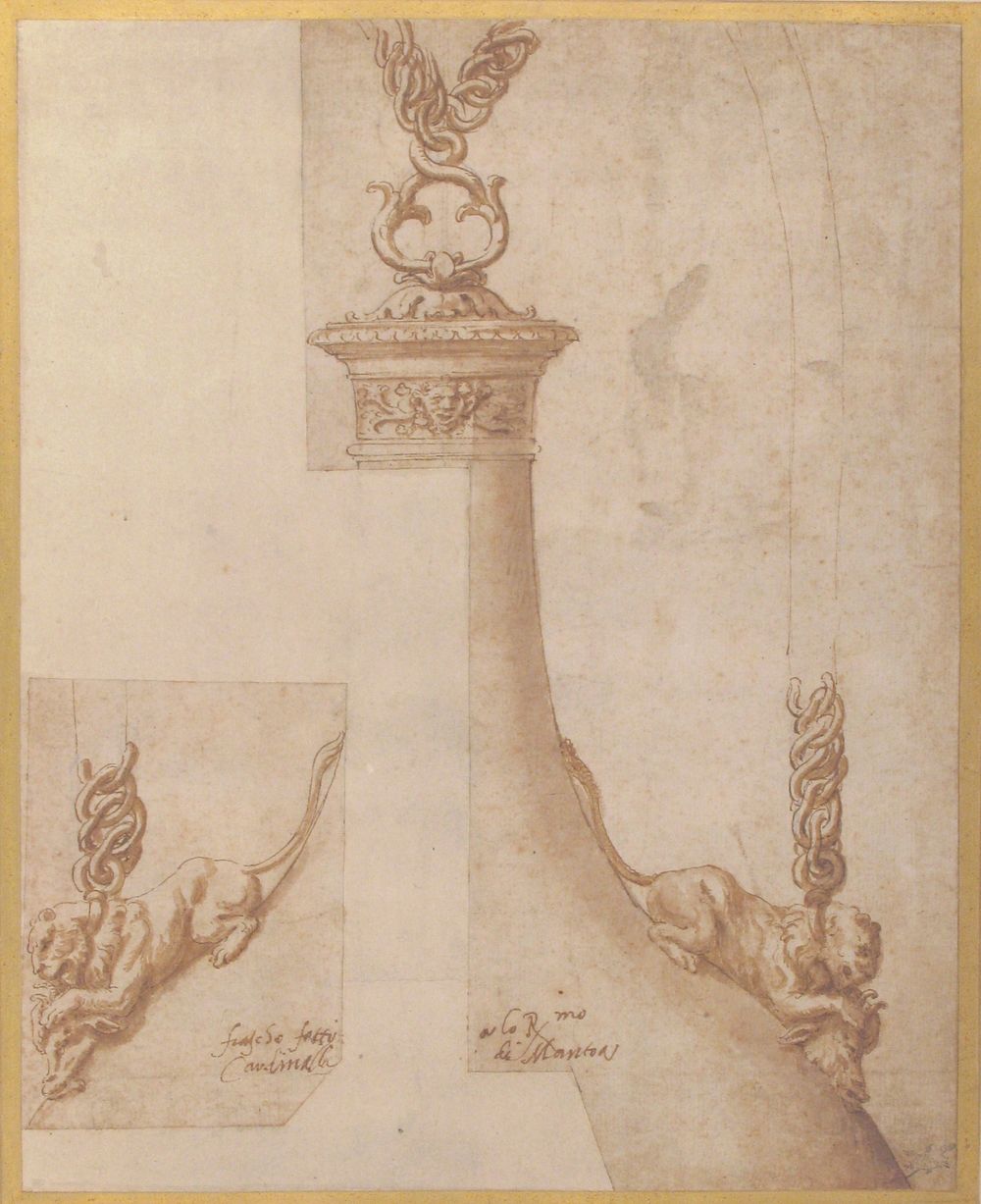 Design for a Flask with Chain Handles by Giulio Romano