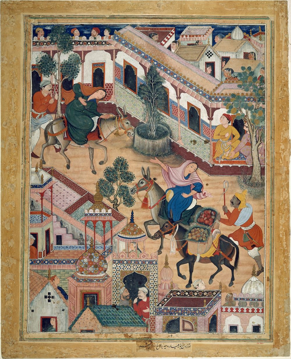 "The Spy Zambur Brings Mahiya to the City of Tawariq", Folio from a Hamzanama (Book of Hamza)