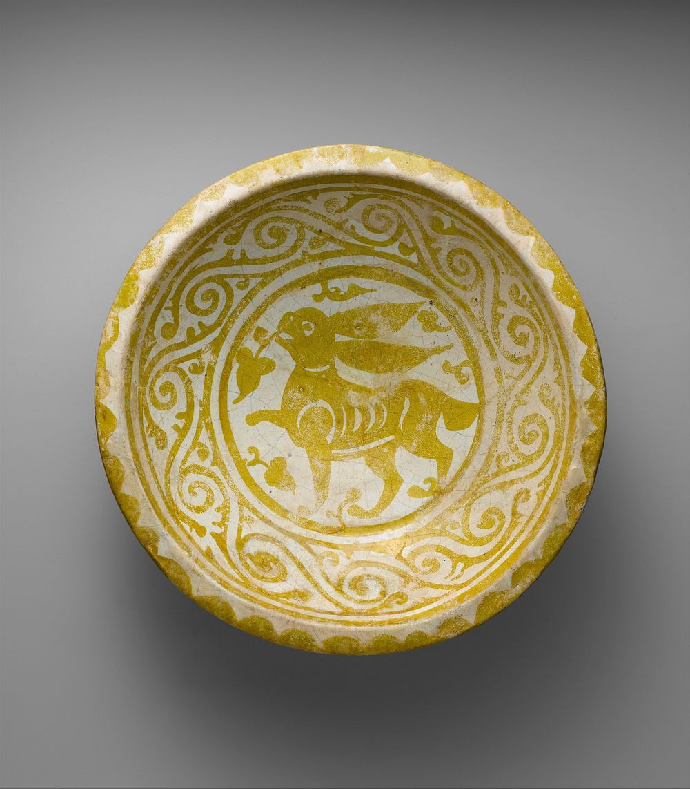 Bowl Depicting a Running Hare, first quarter 11th century