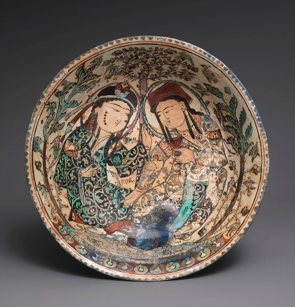 Bowl, Mina'i ("enameled") ware, Iranian