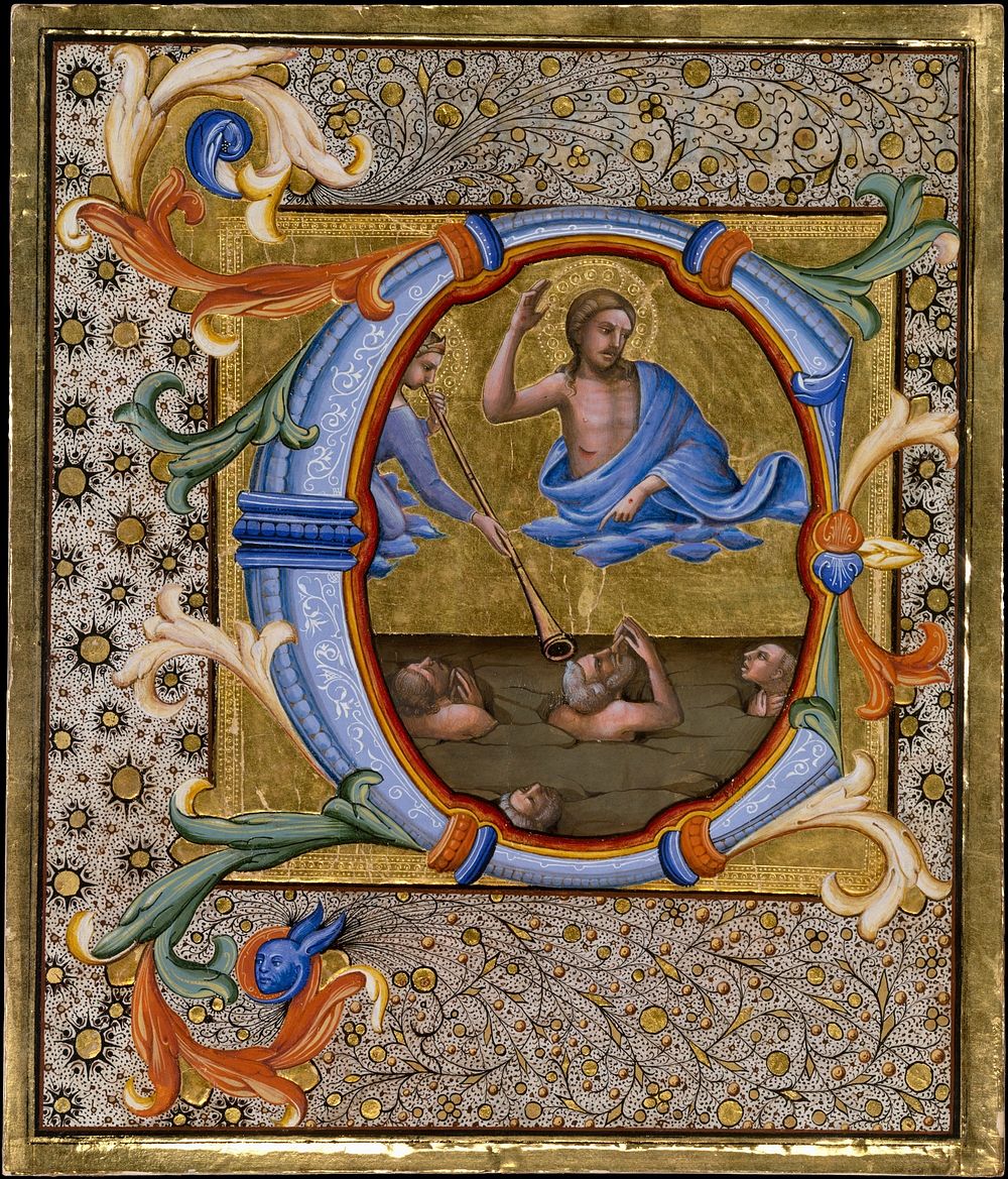 Last Judgment in an Initial C  by Lorenzo Monaco (Piero di Giovanni)