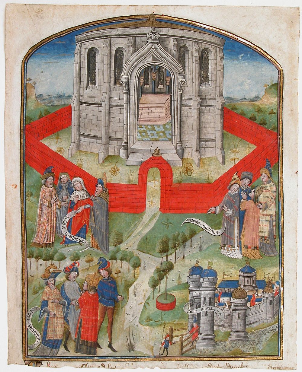 The Temple in Jerusalem, from the "Postilla Litteralis (Literal Commentary)" of Nicholas of Lyra, Netherlandish